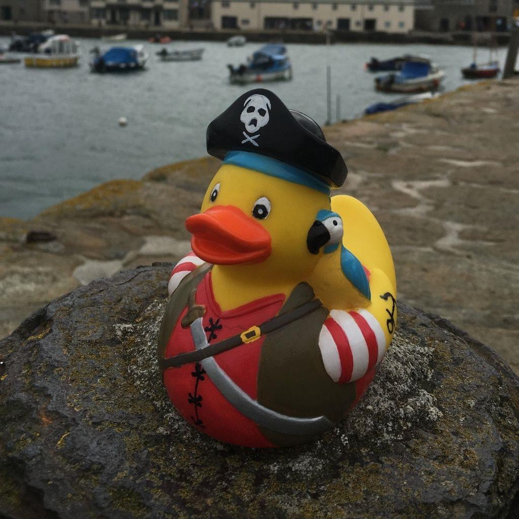 Pirate with Parrot Bath Duck