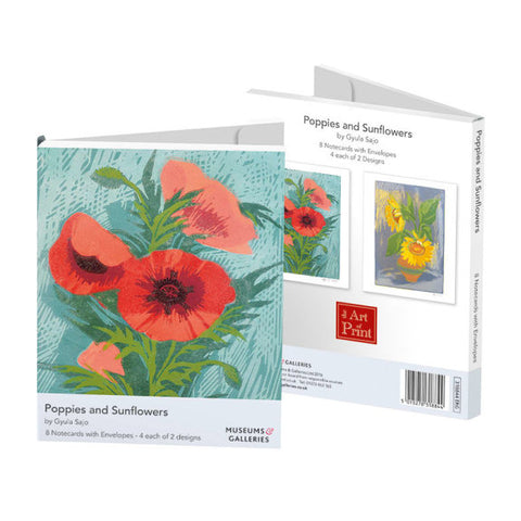 Poppies & Sunflowers Notecards