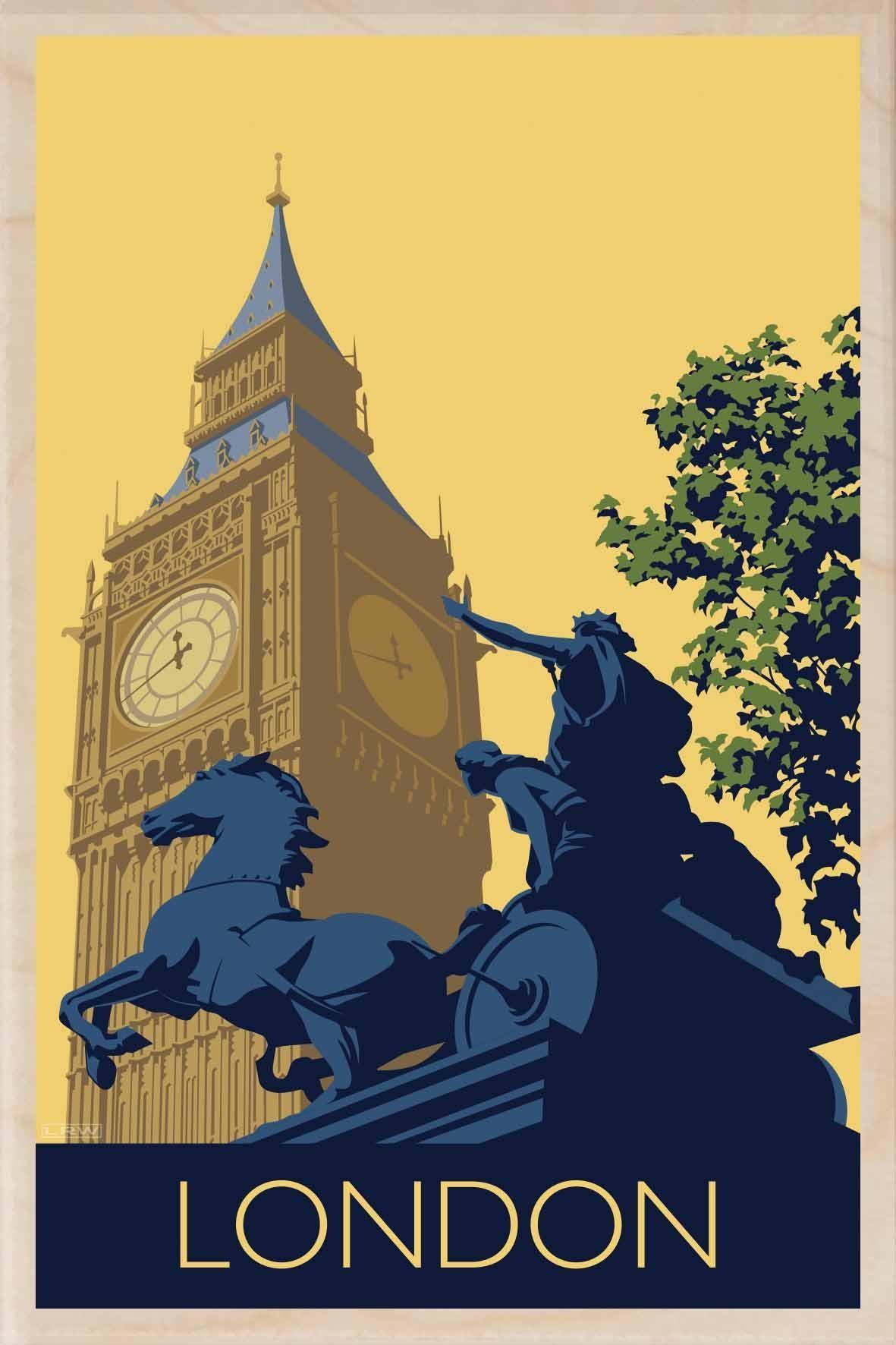Big Ben Wooden Postcard
