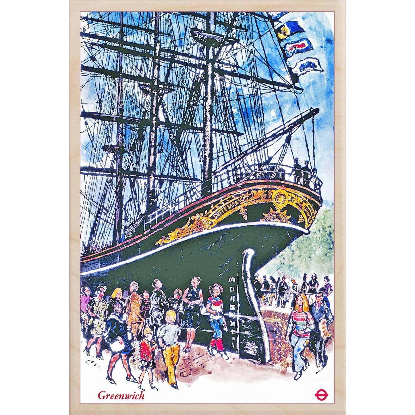 Cutty Sark Wooden Postcard