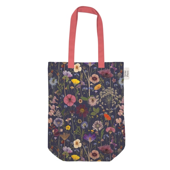 Purple Medow Tote Bag