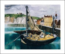 Fishing boat in Dieppe harbour, 1929