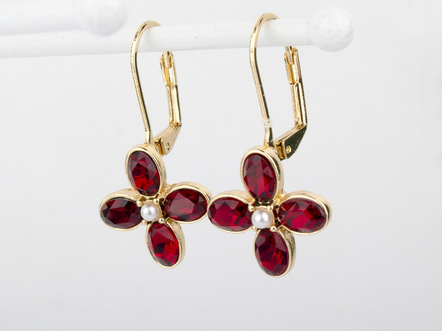 Red Drop Earrings