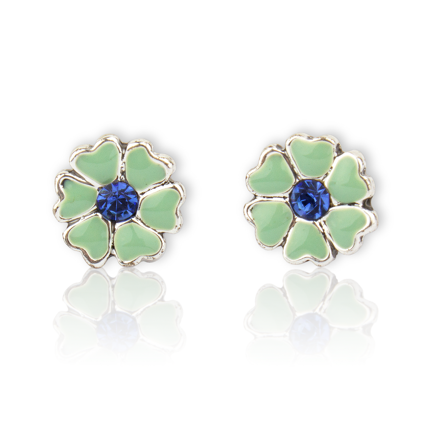 Blue Flower Studs