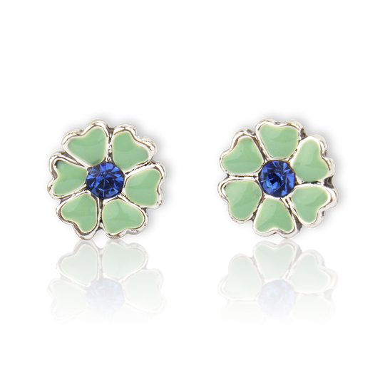 Blue Flower Studs