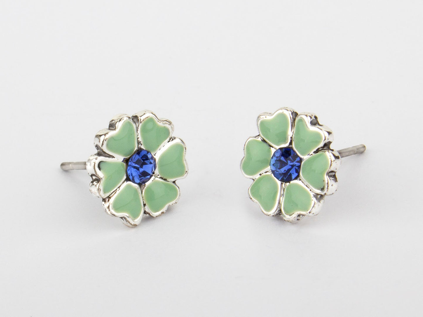 Blue Flower Studs