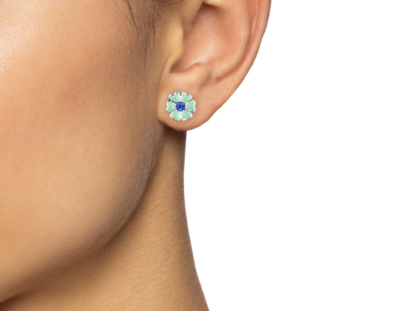 Blue Flower Studs