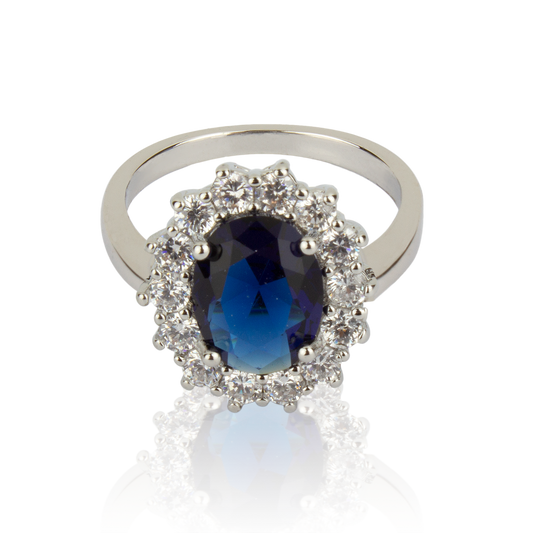 Blue CZ Ring