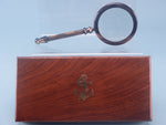Brass Magnifier in Wooden Box