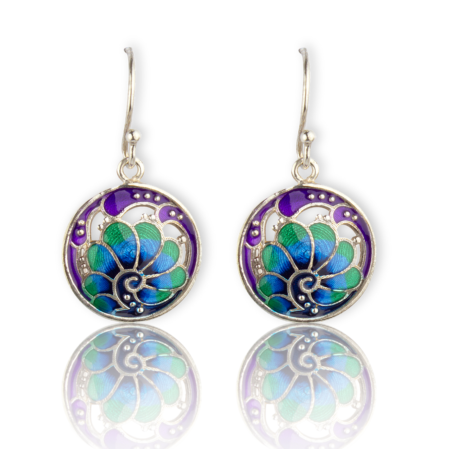 Flower Disc Earrings