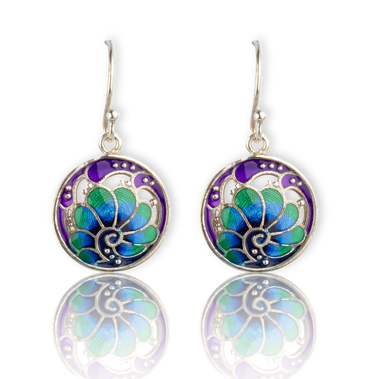 Flower Disc Earrings