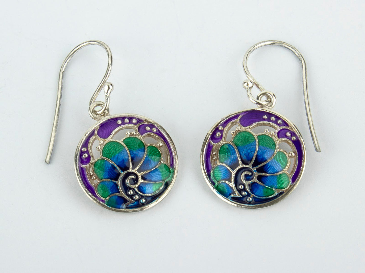 Flower Disc Earrings