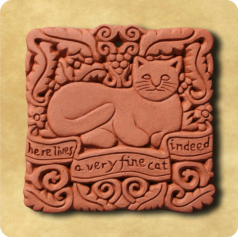 Fine Cat Terracotta Tile