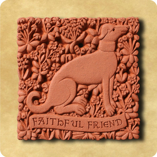 Hunting Dog Terracotta Tile