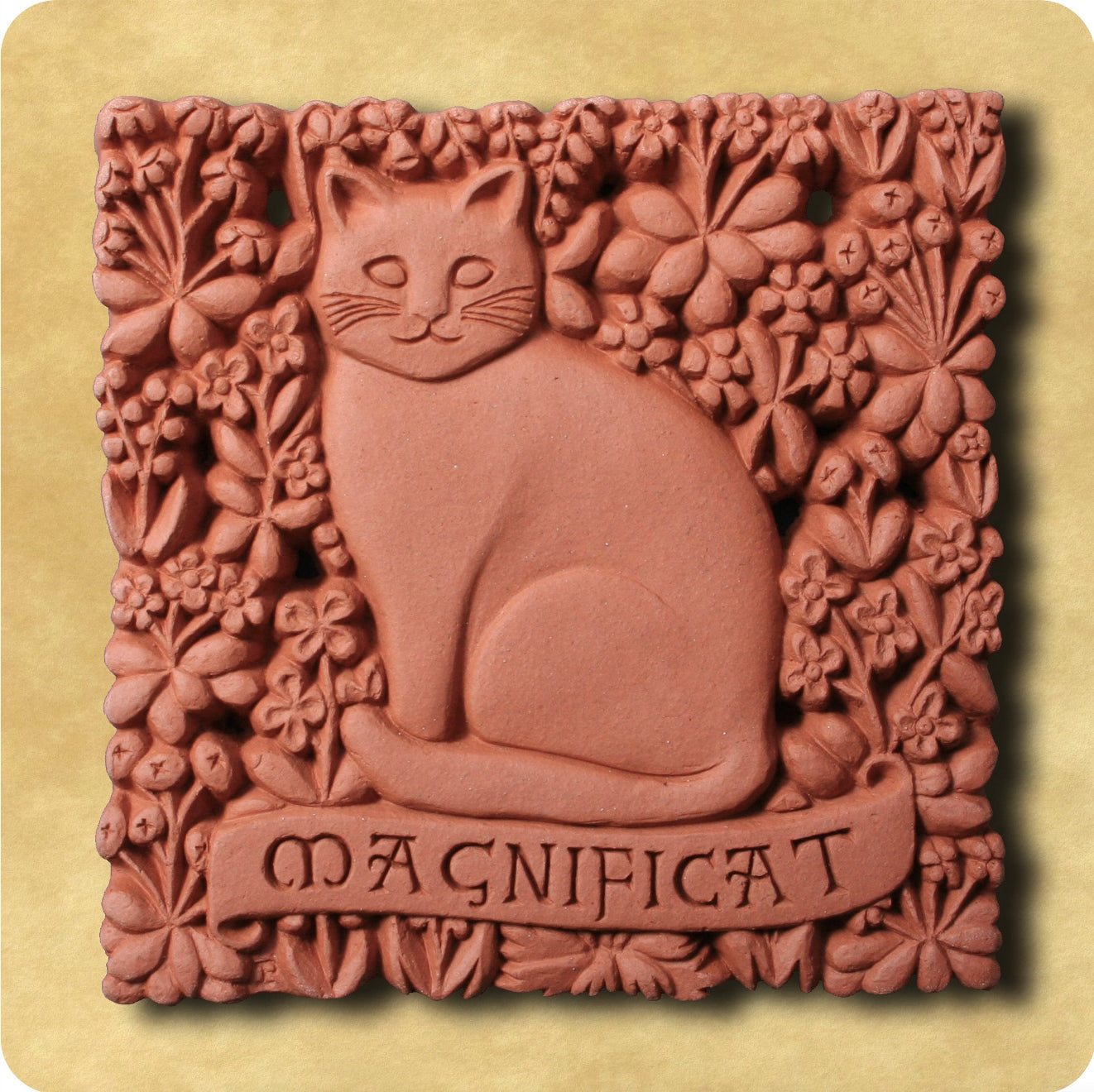 Magnificat Terracotta Tile