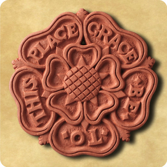 Tudor Blessing Terracotta Tile