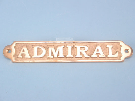 Brass Admiral Plaque