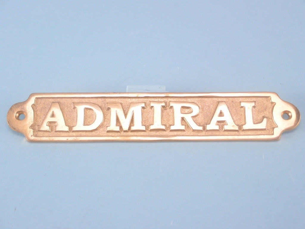 Brass Admiral Plaque – Old Royal Naval College Shop
