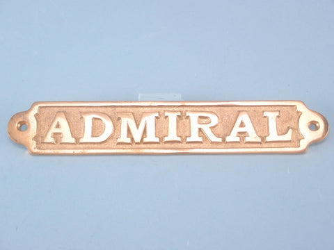 Brass Admiral Plaque