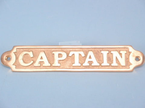 Brass Captain Plaque