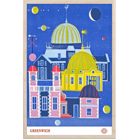 Greenwich Observatory Wooden Postcard