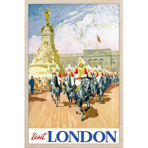 Visit London Wooden Postcard